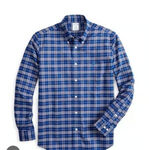 Brooks Brothers Blue Checkered Men's Shirt